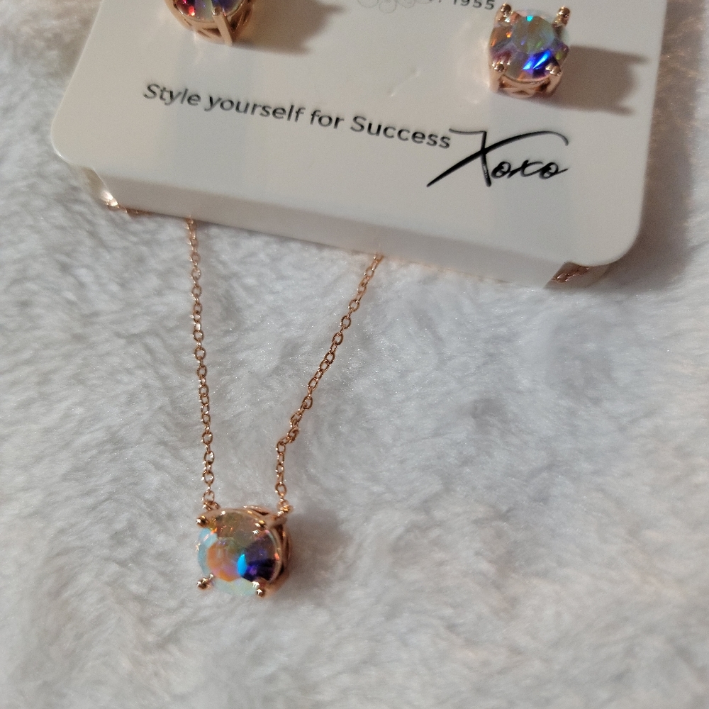 Cotton Candy Impression necklace and earrings by Park Lane